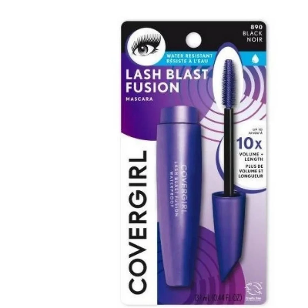 2 x CoverGirl LashBlast Fusion Waterproof Mascara, 890 Black